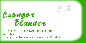 csongor blander business card